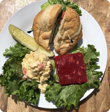 Spring Chicken Salad Croissant Dish Image