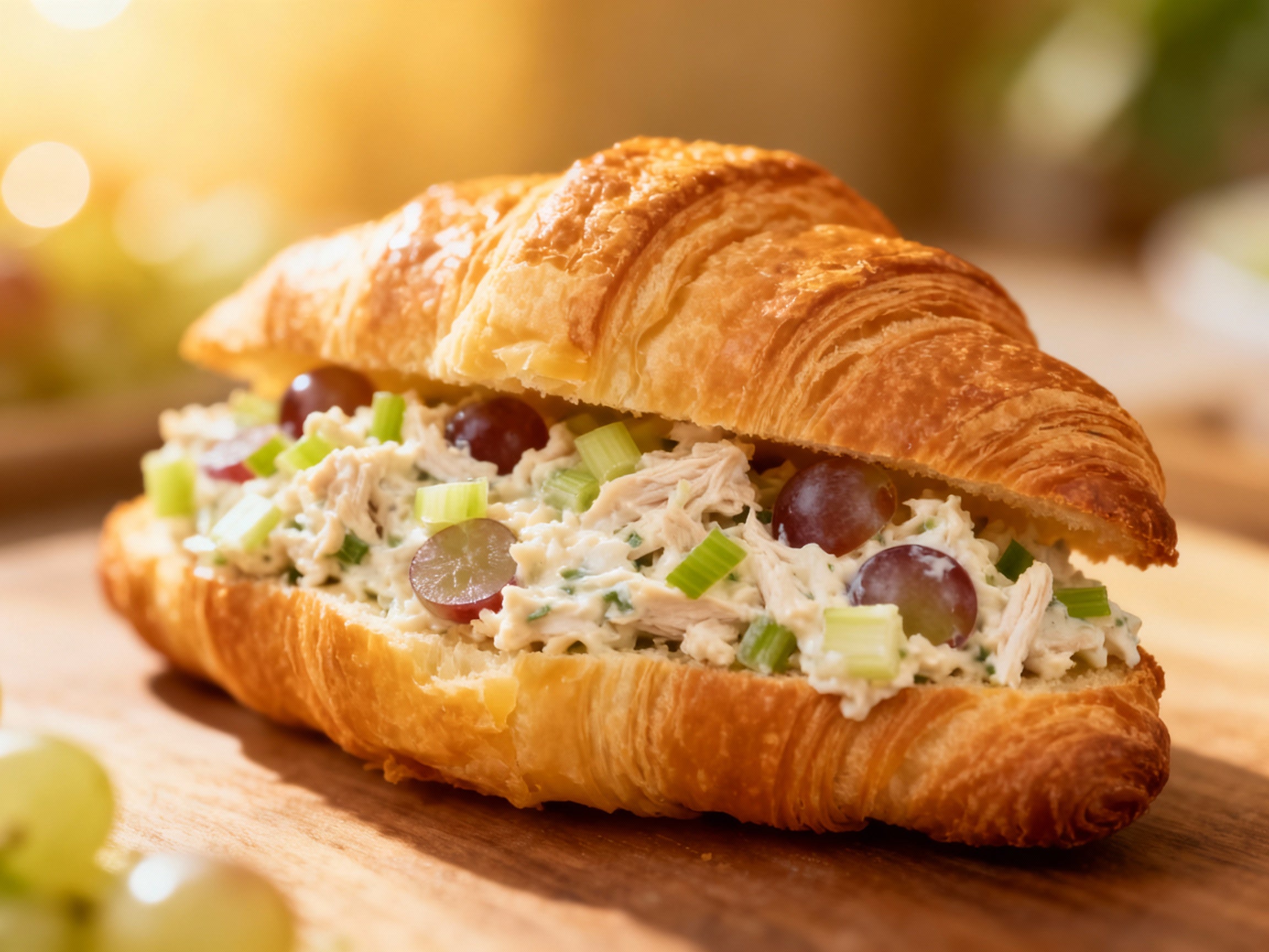 Spring Chicken Salad Croissant Dish Image